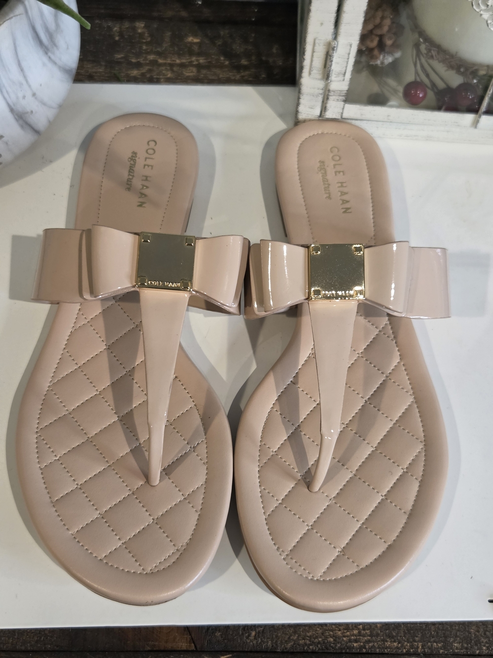 Cole Haan Women's Blush Quilted Slide Sandals - Picture 2 of 8